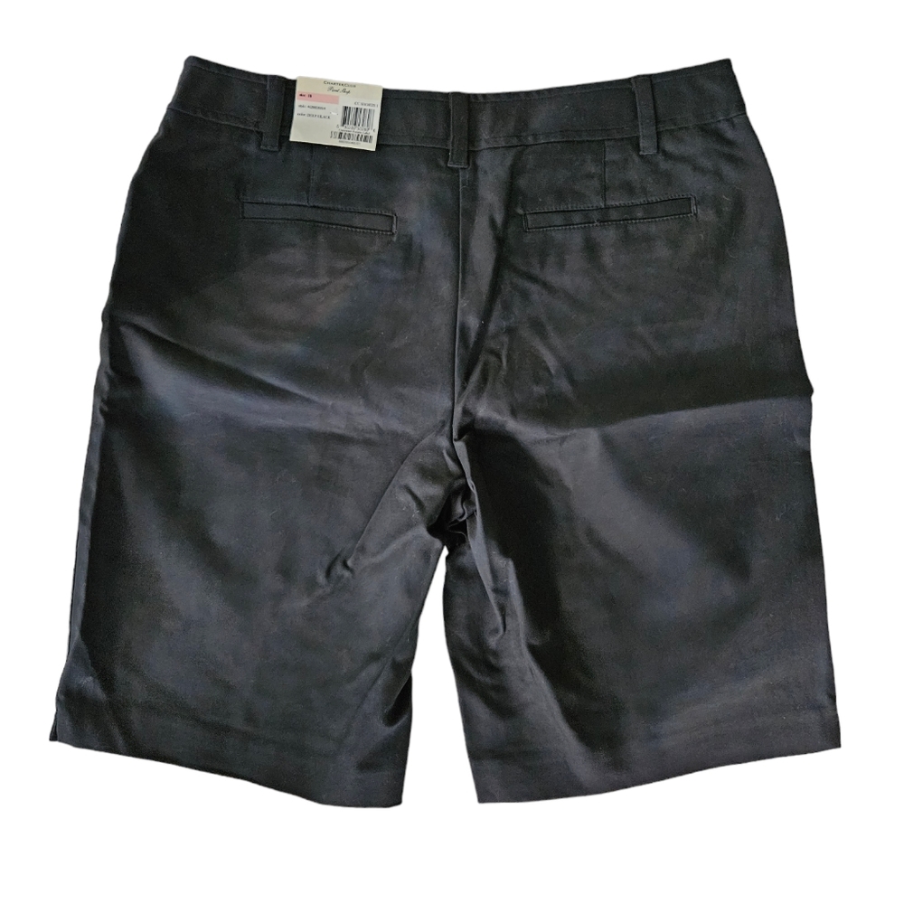 NWT CHARTER CLUB Black Cotton Walking Shorts | SZ 10 - Picture 10 of 12